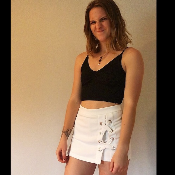 White Skater Skort